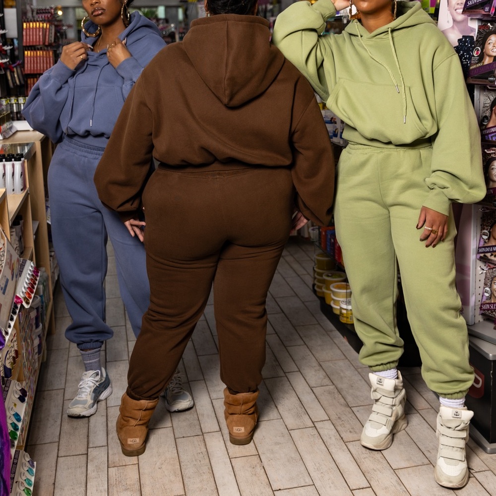 Allure Vanity Sweatsuit (Set) - Green, Blue, Brown